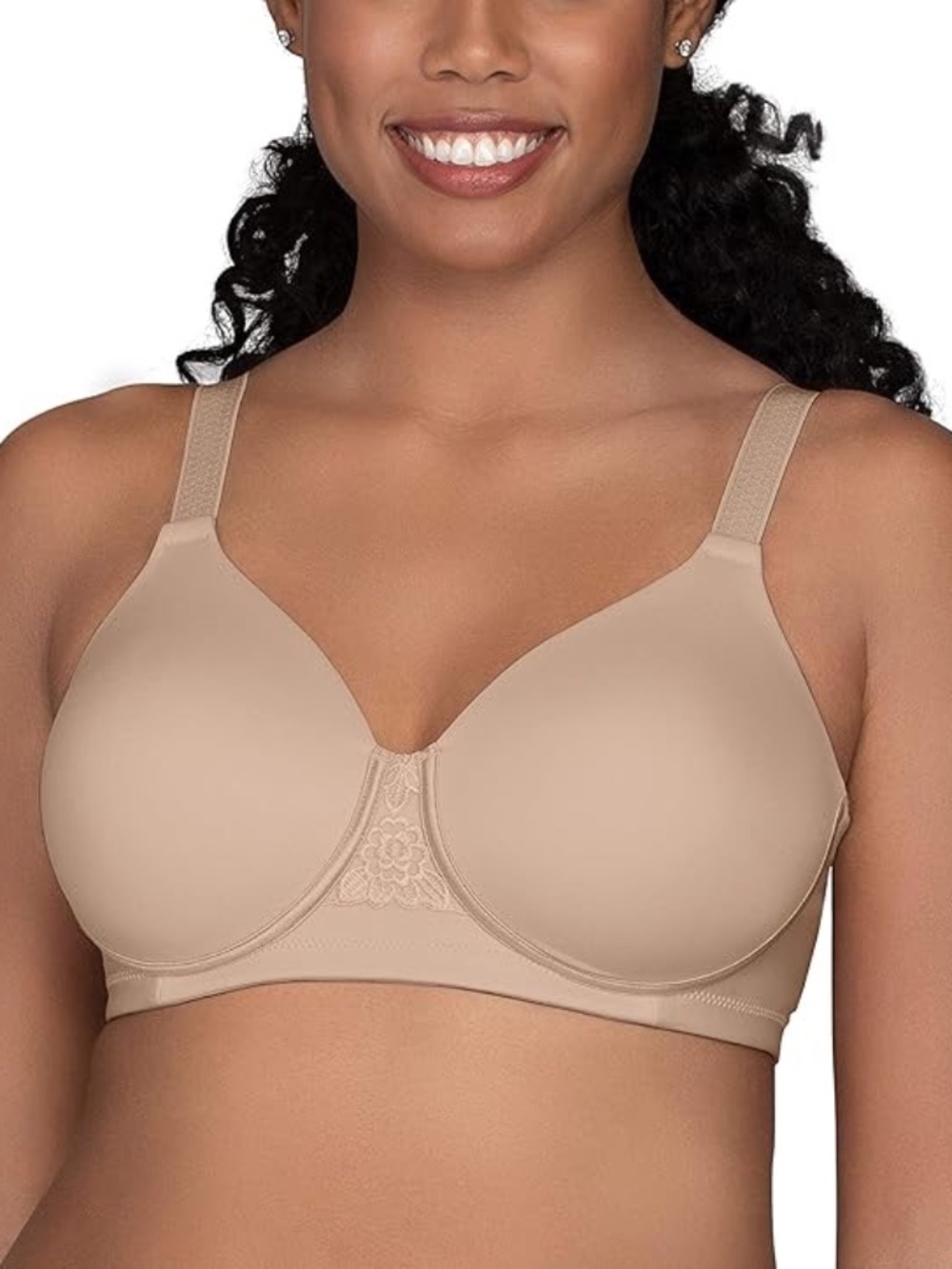 Vanity Fair Women's Full Figure Beauty Back Smoothing Bra, 4 Way Stretch Fabric,
